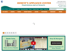 Tablet Screenshot of osmentsappliancecenter.com